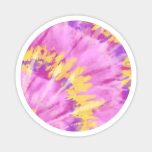 Tie Dye Sunburst Pink Purple Yellow Magnet